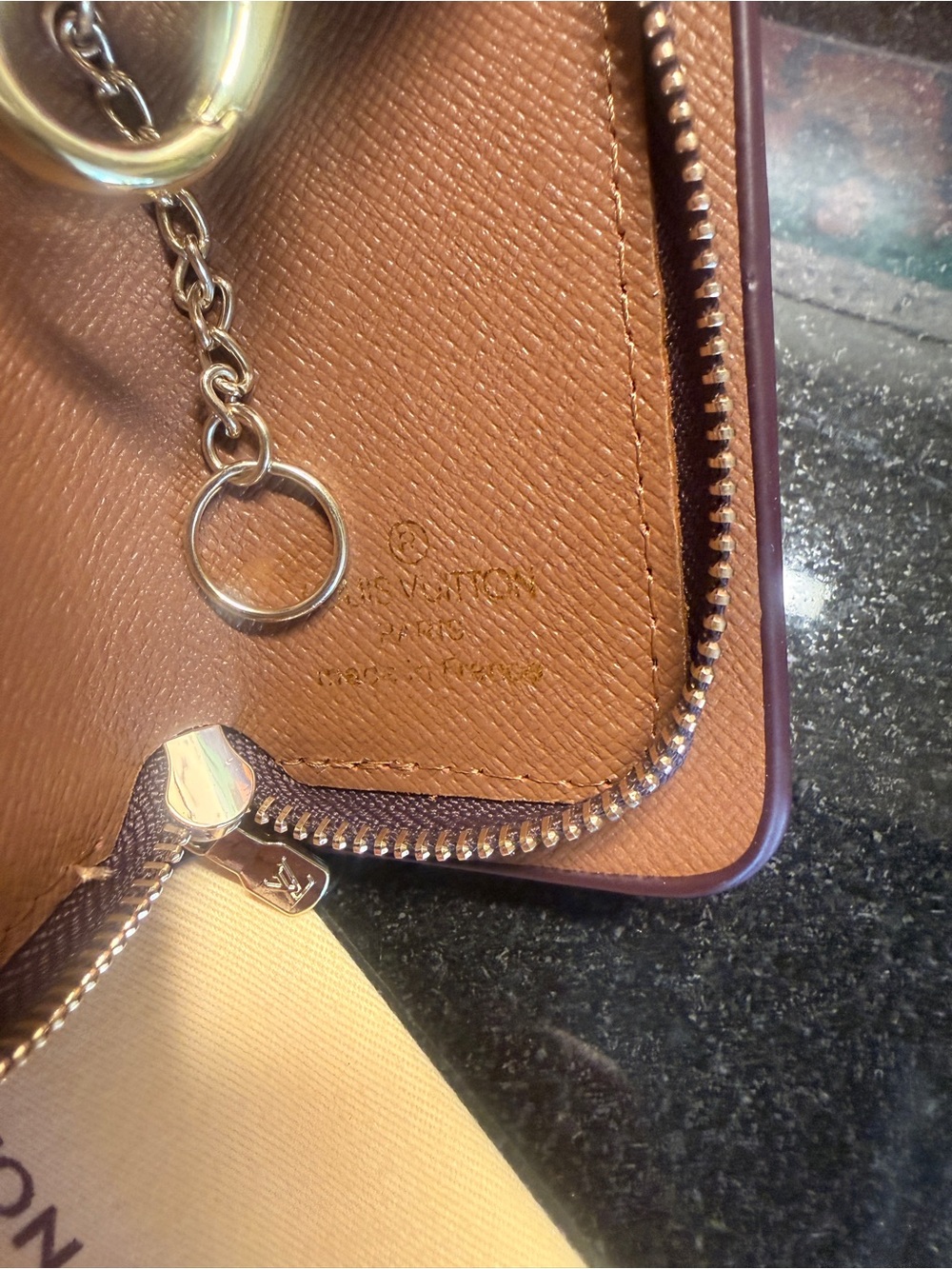Indpited Brown Monogram Key holder with Gold Hardware - Picture 7 of 7